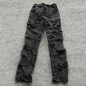 Gilipur Cargo Pants Womens Size M Black Slim Fit Cotton Stretch Utility Tactical